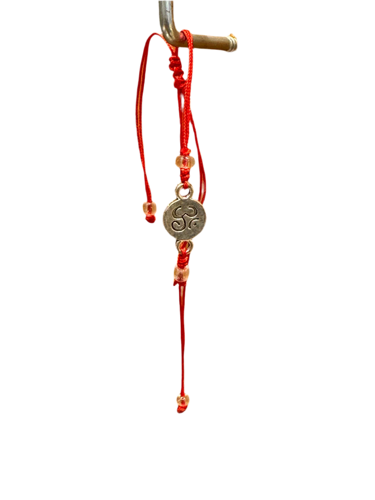 Red String Om Pull String Bracelet