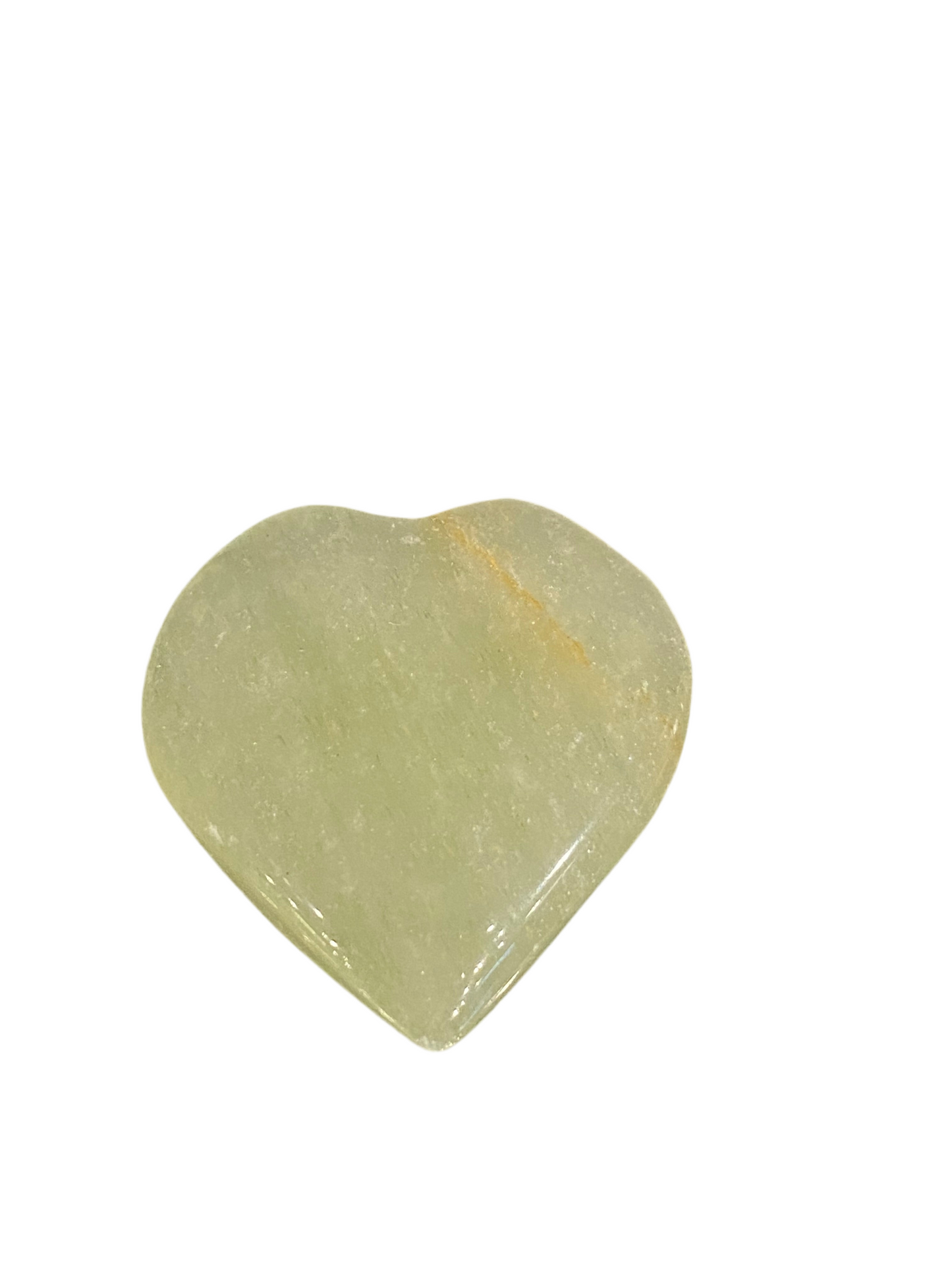 Calcite Green Heart Hand Carved Polished Pocket Stone