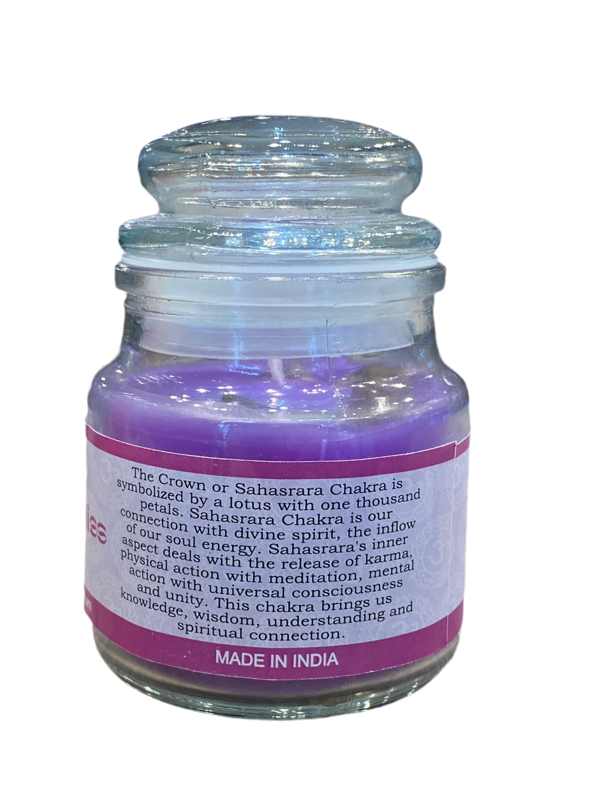 Vrinda 7 Chakra Jar Candle Purple