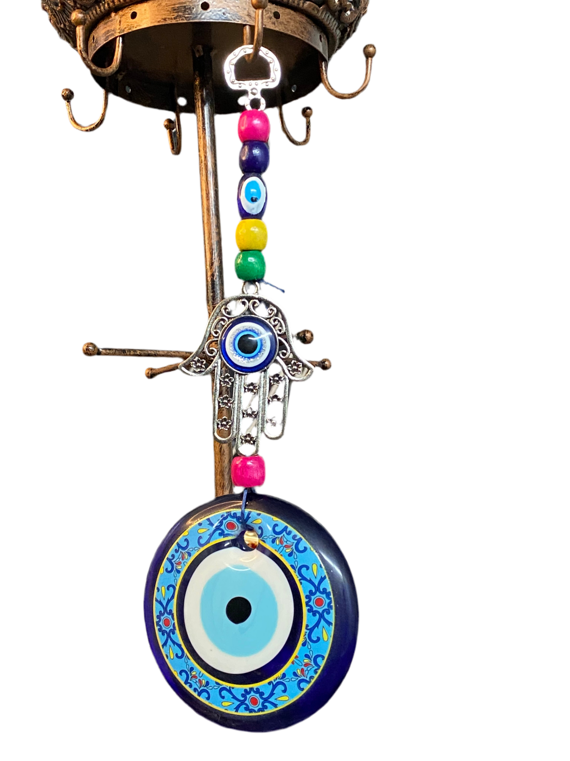 Hamsa with Large Evil Eye Medallion