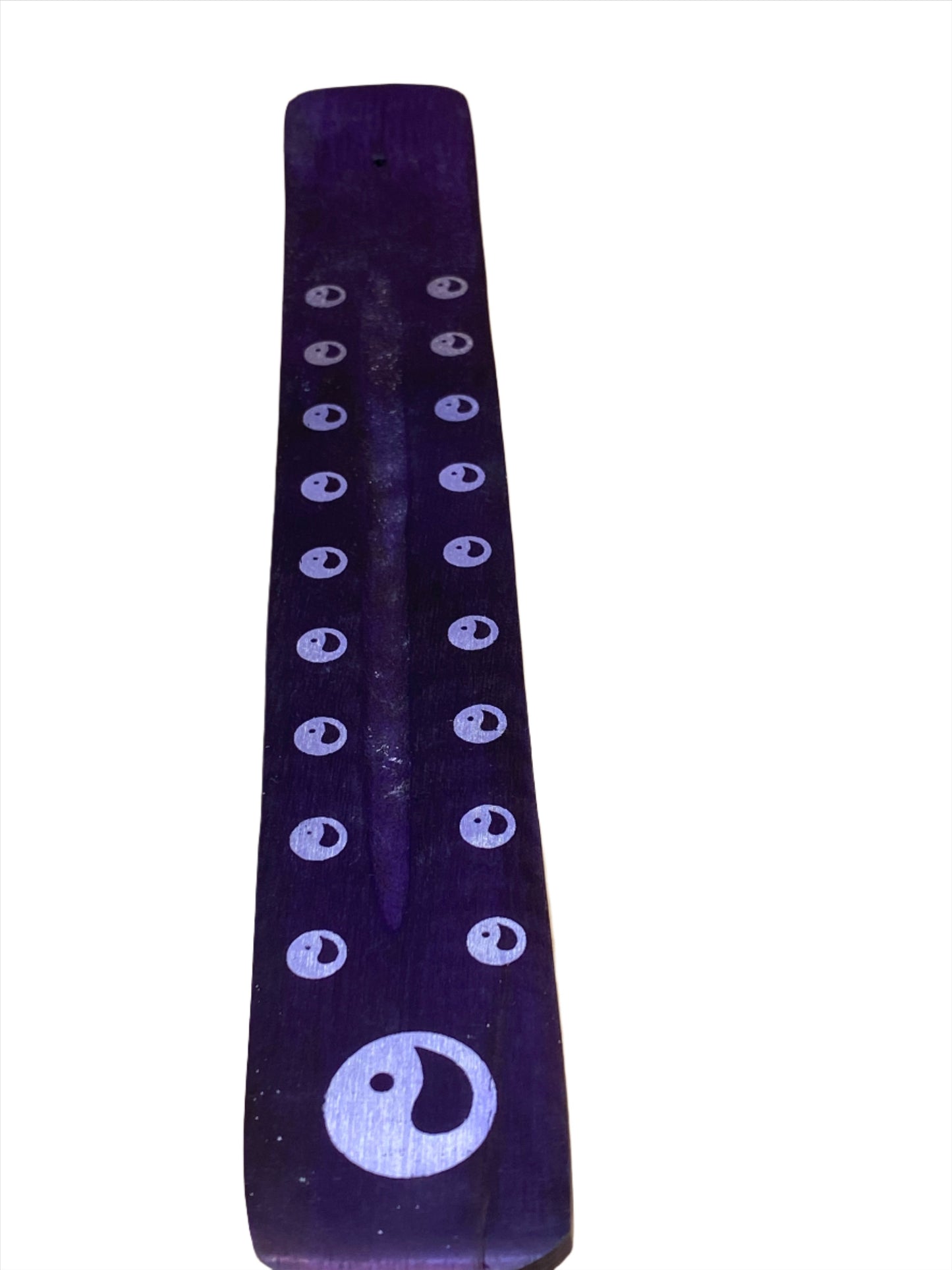 Wooden Incense Stick Holder Yin Yang (Purple)