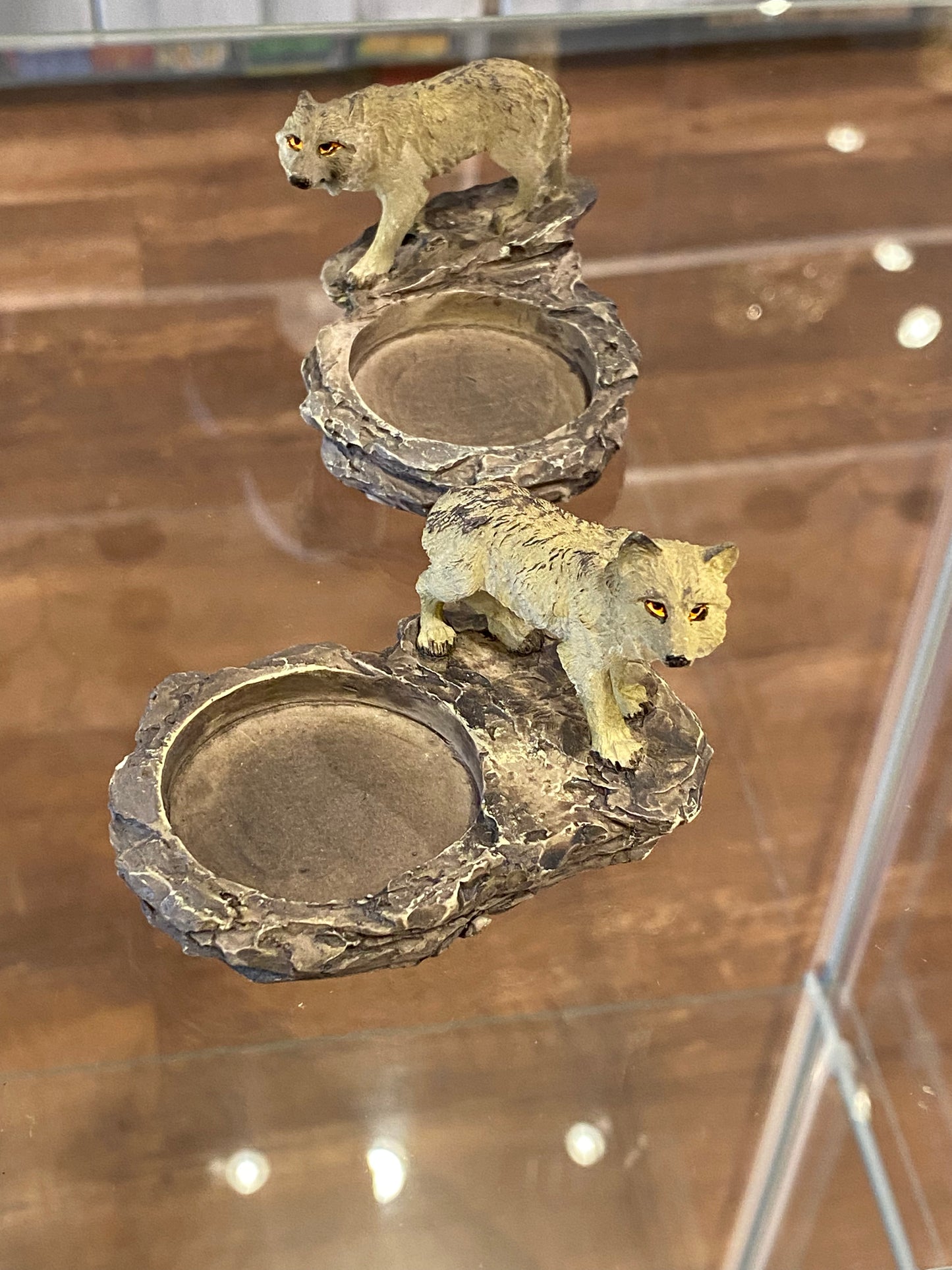 Standing Wolf T Lite Candle Holder