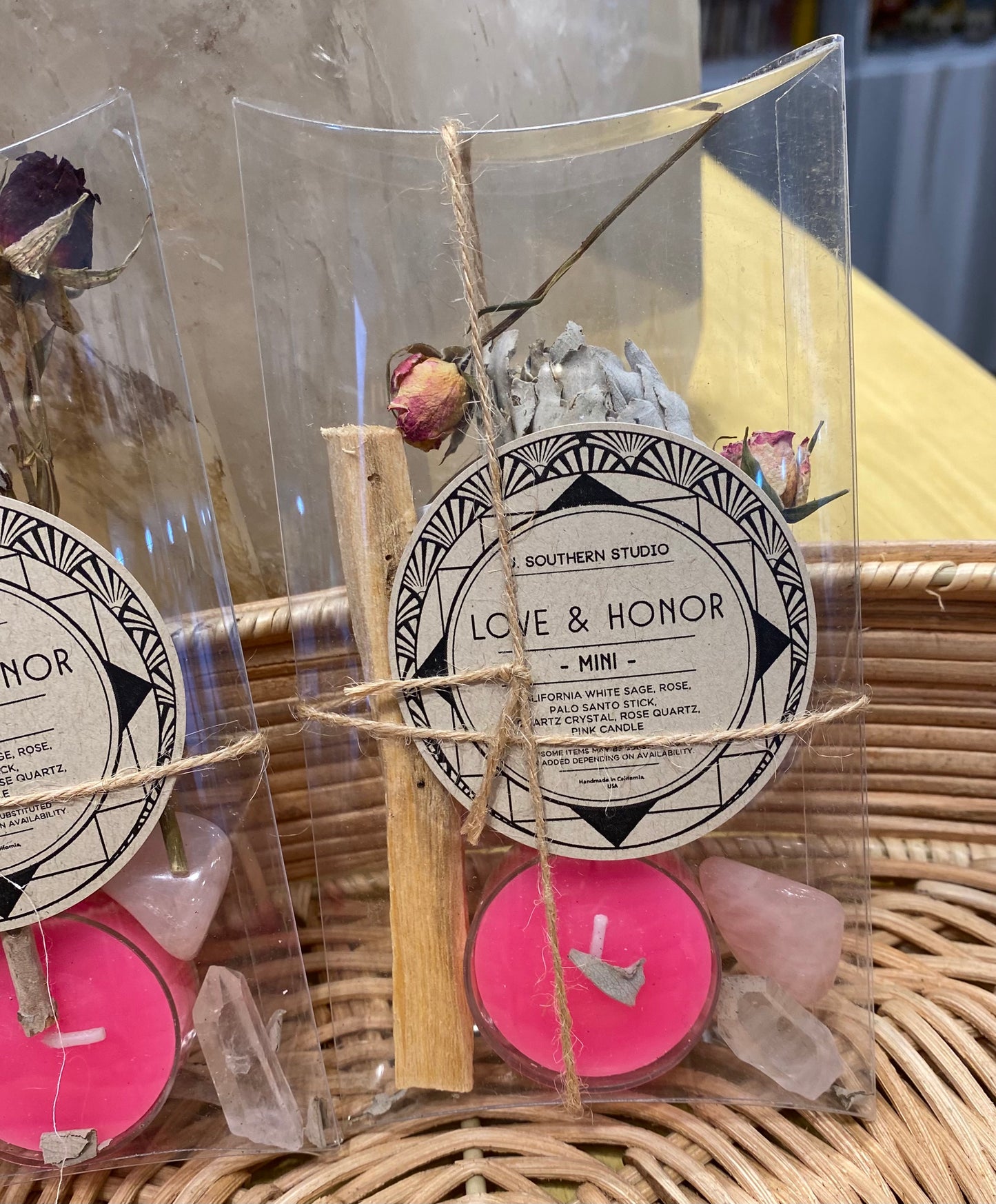 Love & Honor Ritual Kit – Romantic Intention Gift Set with Rose Quartz and Candle Mini