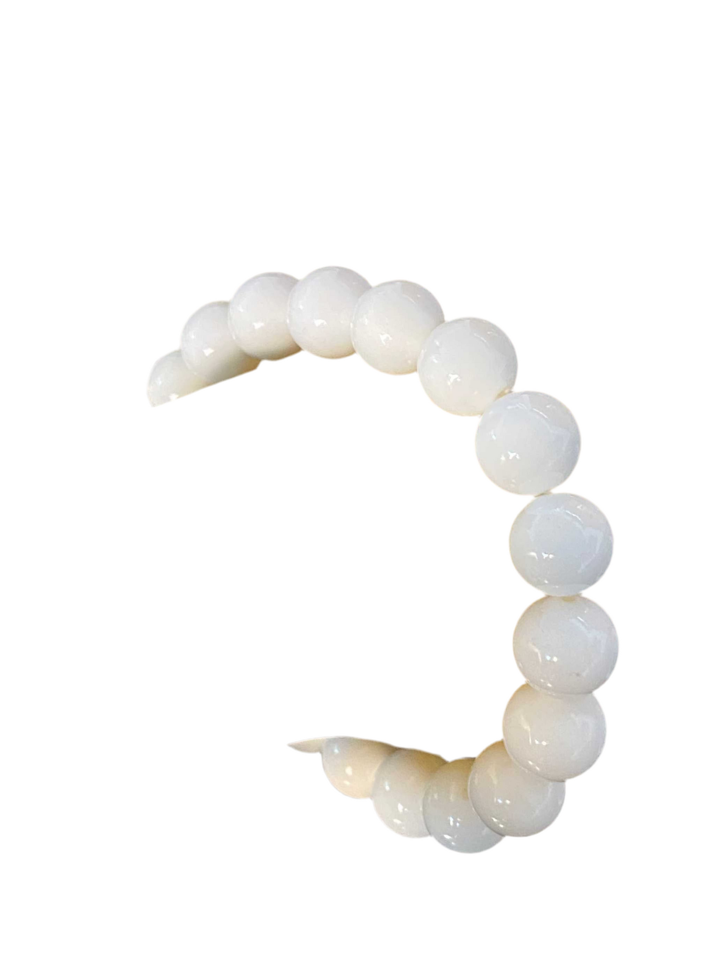 White Jade Beaded String Bracelet