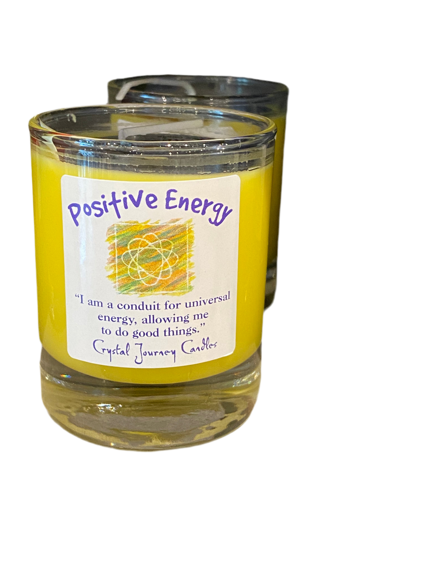 Crystal Journey Votive Positive Energy Candle in glass, designed for clarity and transformation.