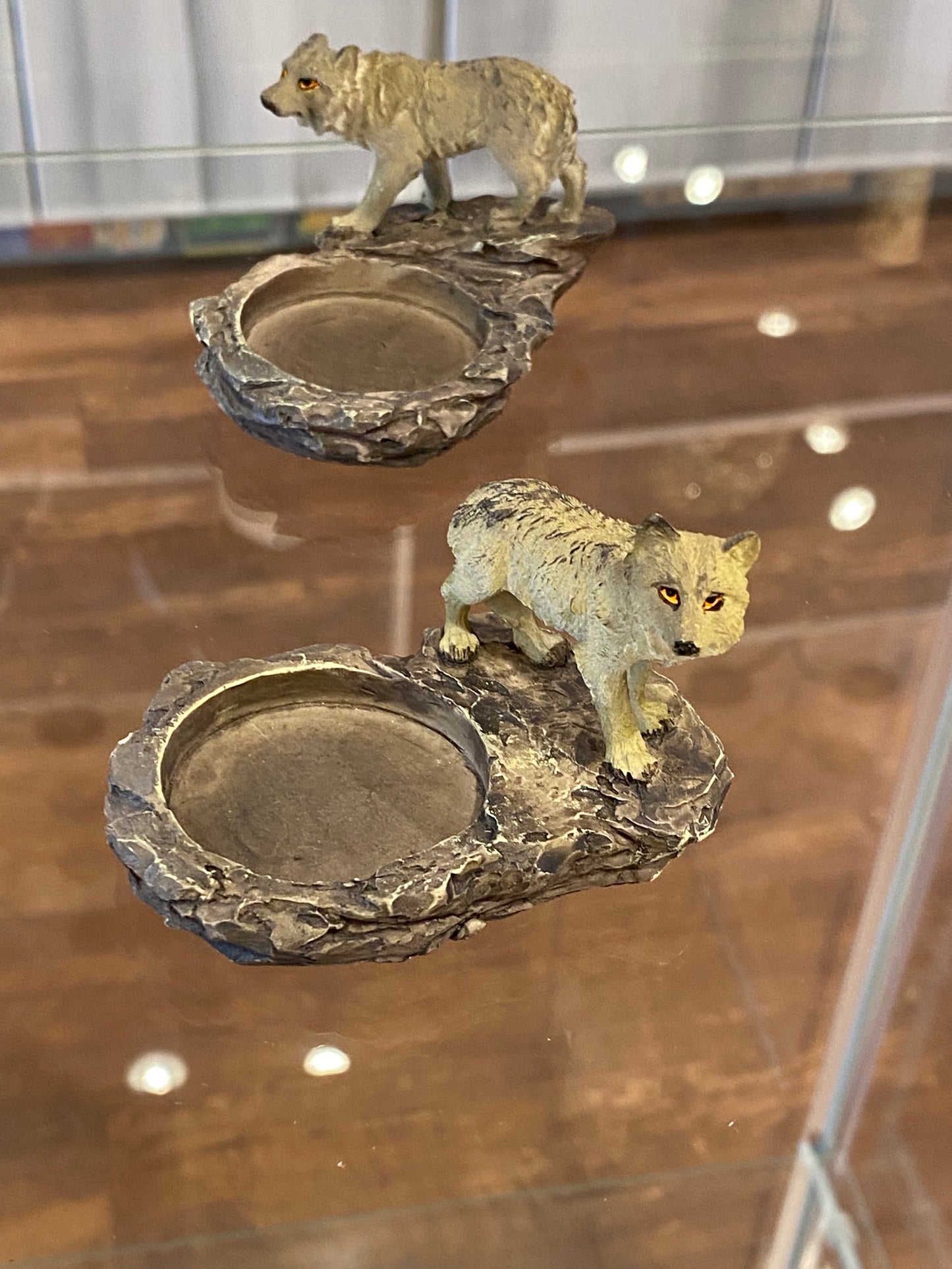 Standing Wolf T Lite Candle Holder