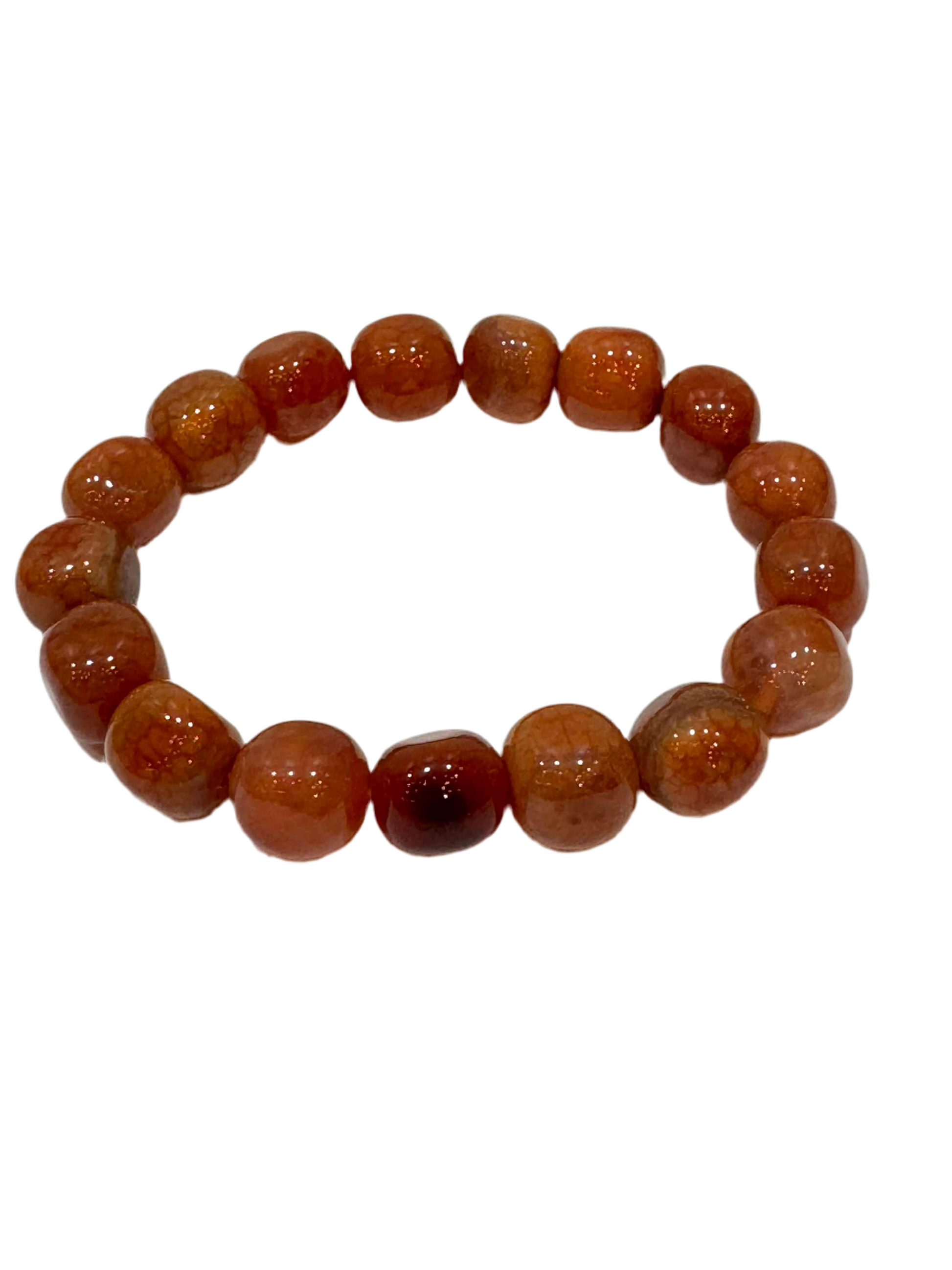 Carnelian Polished Beaded Bracelet