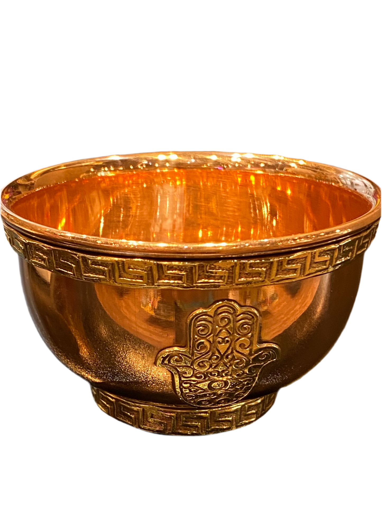 Copper Offering Bowl Hamsa