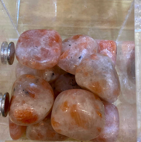 Orange Calcite Crystal Tumbled Stone for Creativity and Motivation.