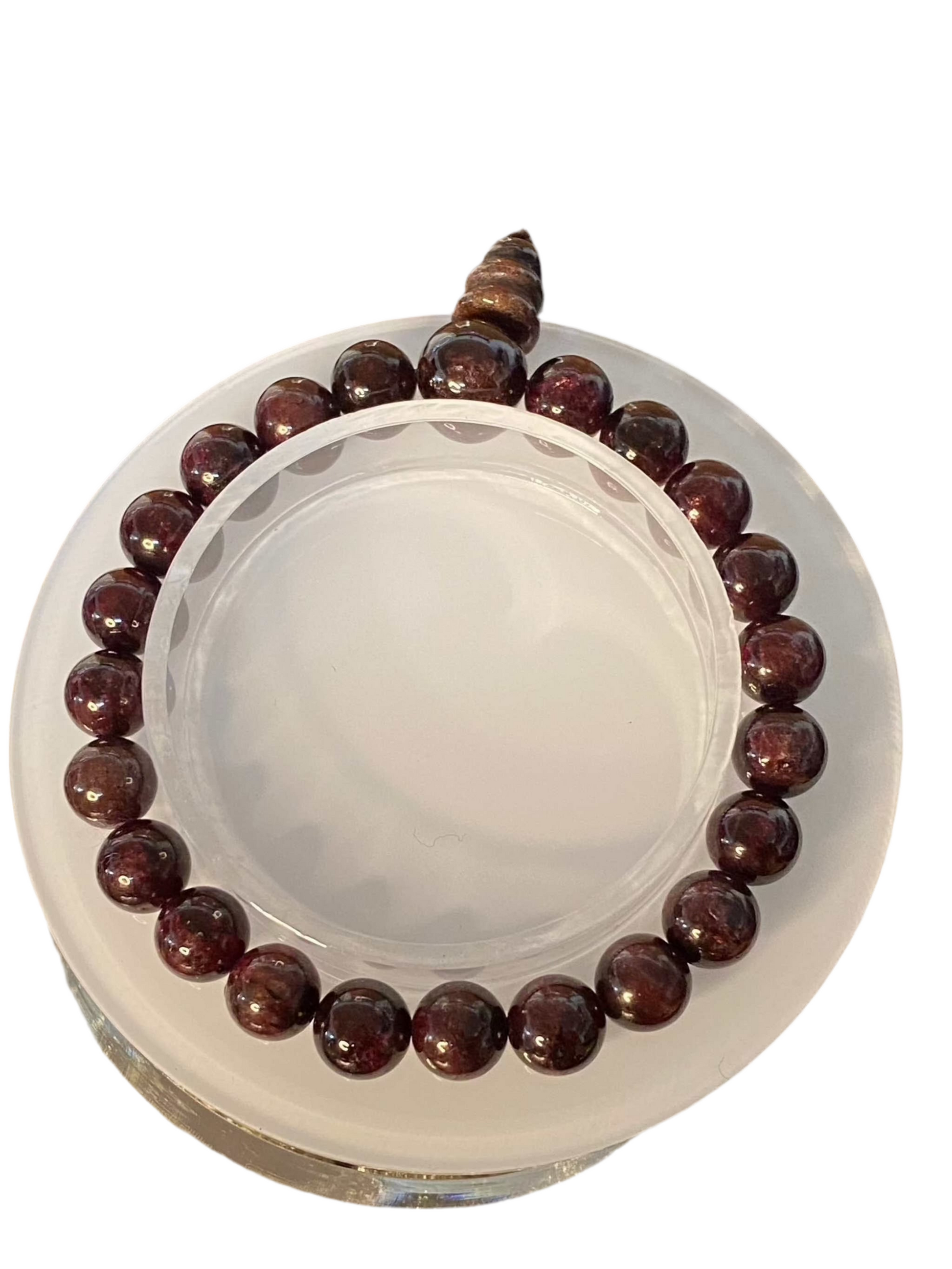 Garnet Mala Beaded Bracelet