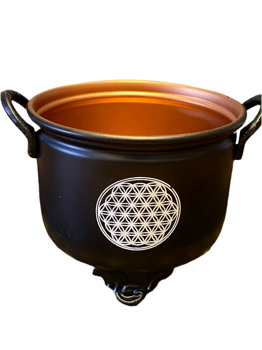 Metal Charcoal Incense Burner Flower of Life