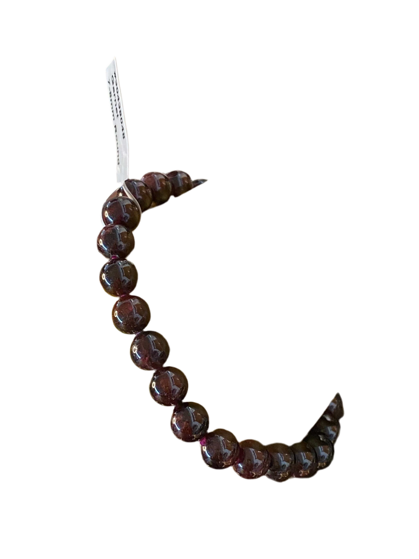 Garnet Round Beaded String Bracelet