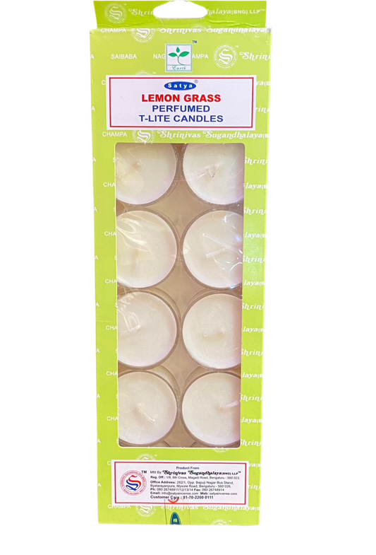 Satya Lemongrass Perfumed T Lite Candles