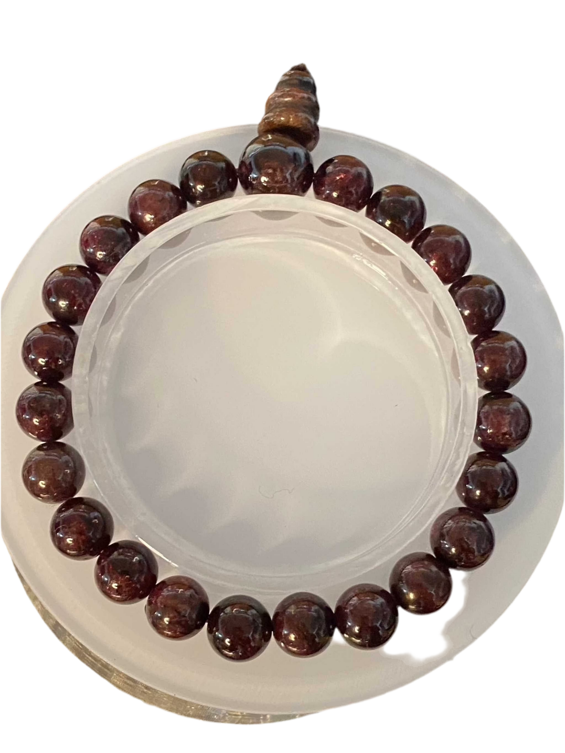 Garnet Mala Beaded Bracelet