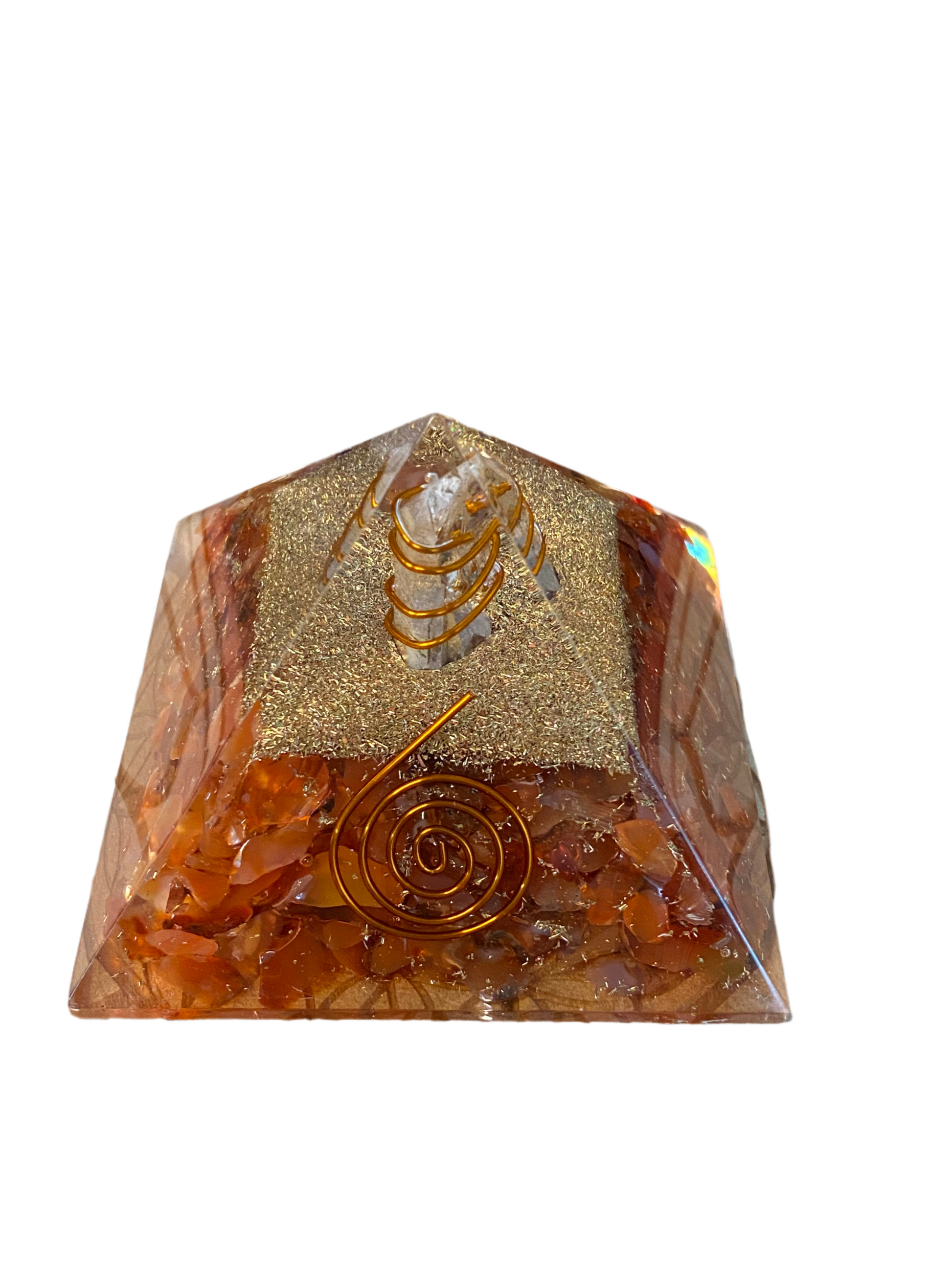 Carnelian Orgonite Pyramid