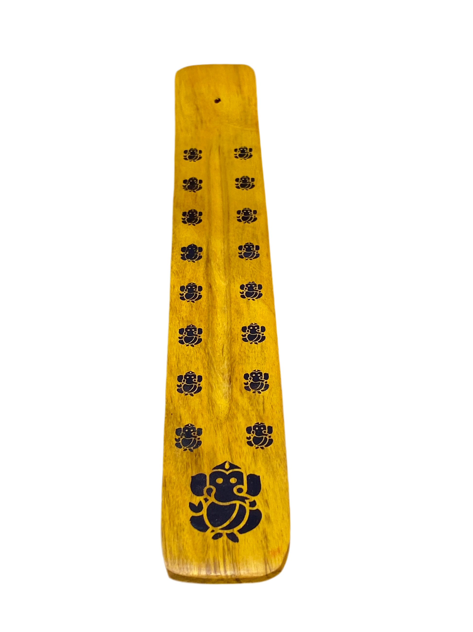 Wooden Incense Stick Holder Ganesha Yellow