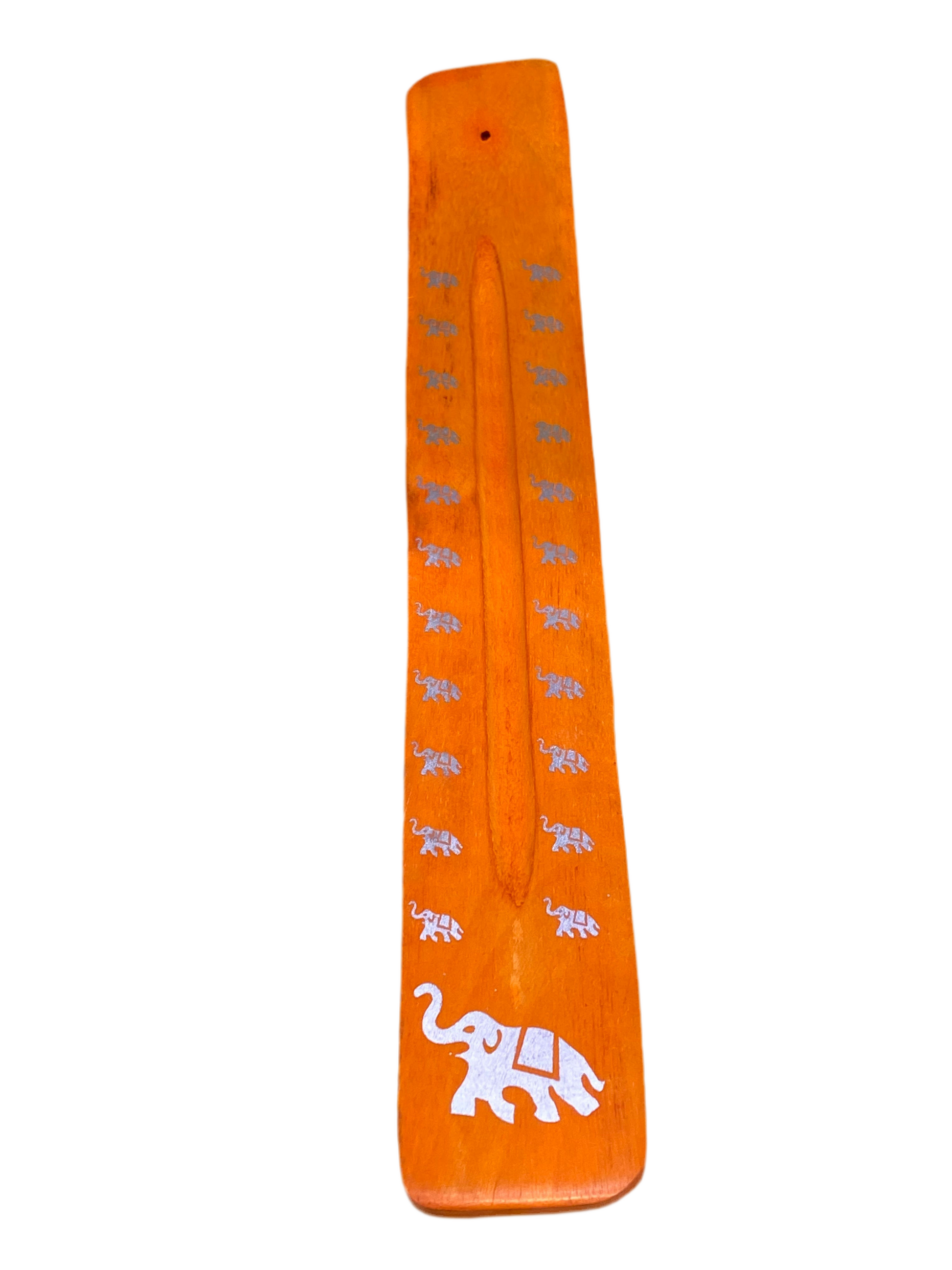 Wooden Incense Ash Catcher Elephant Orange
