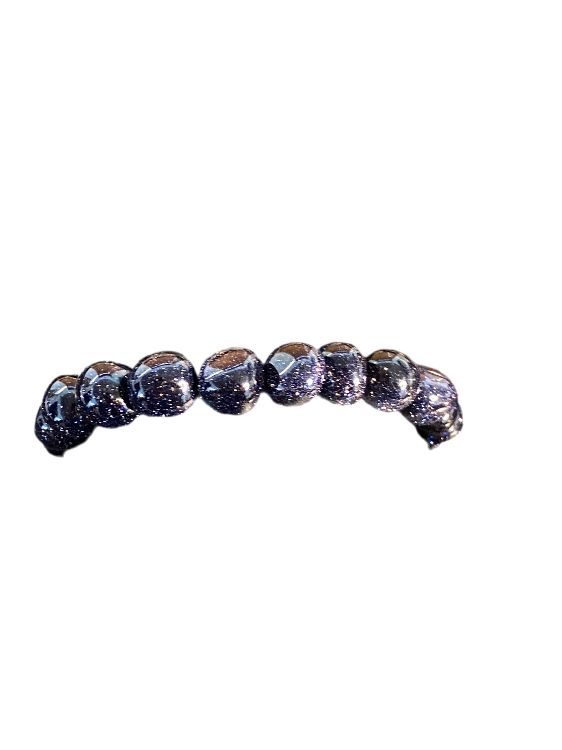 Blue Goldstone Beaded String Bracelet