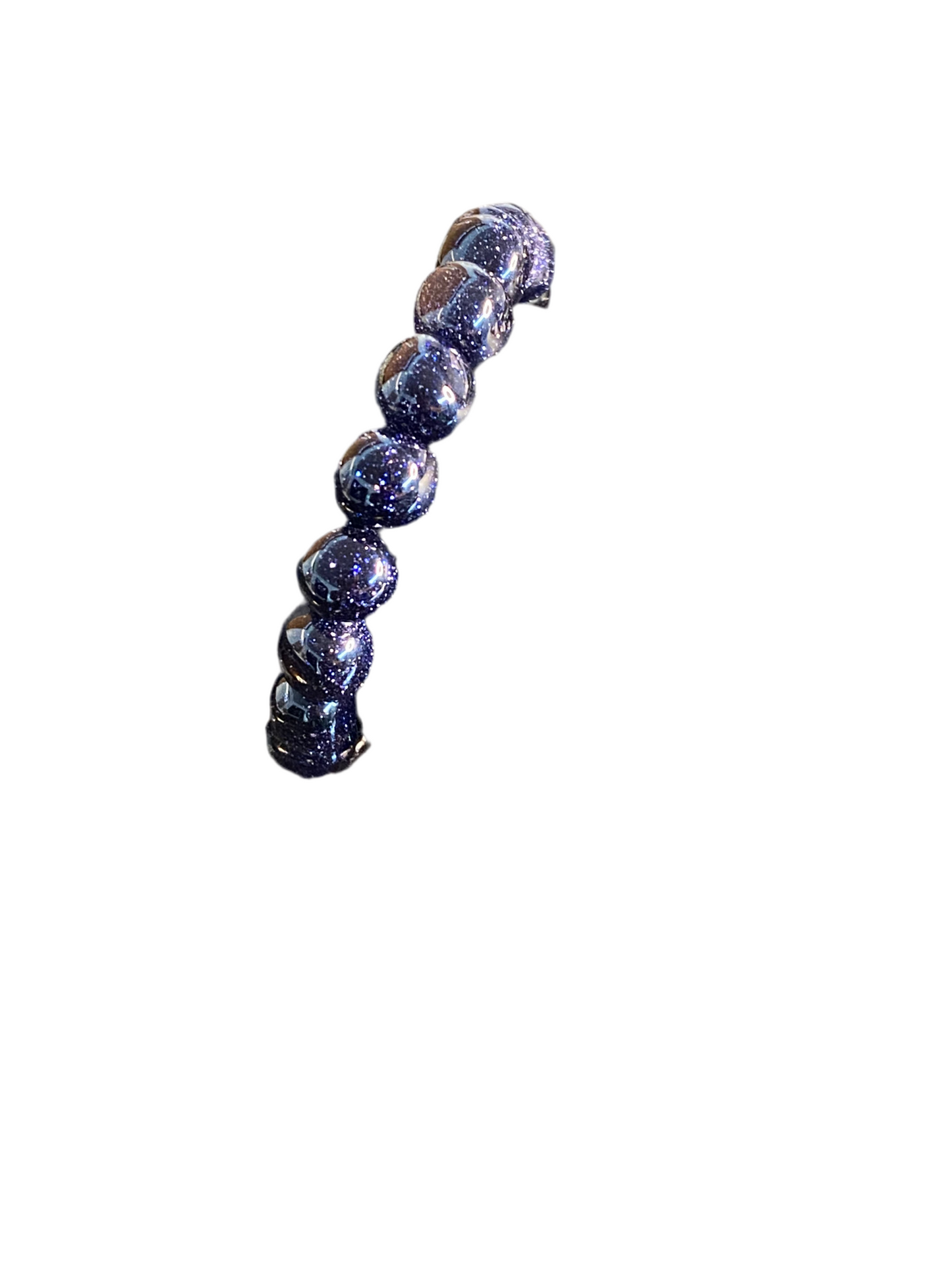 Blue Goldstone Beaded String Bracelet