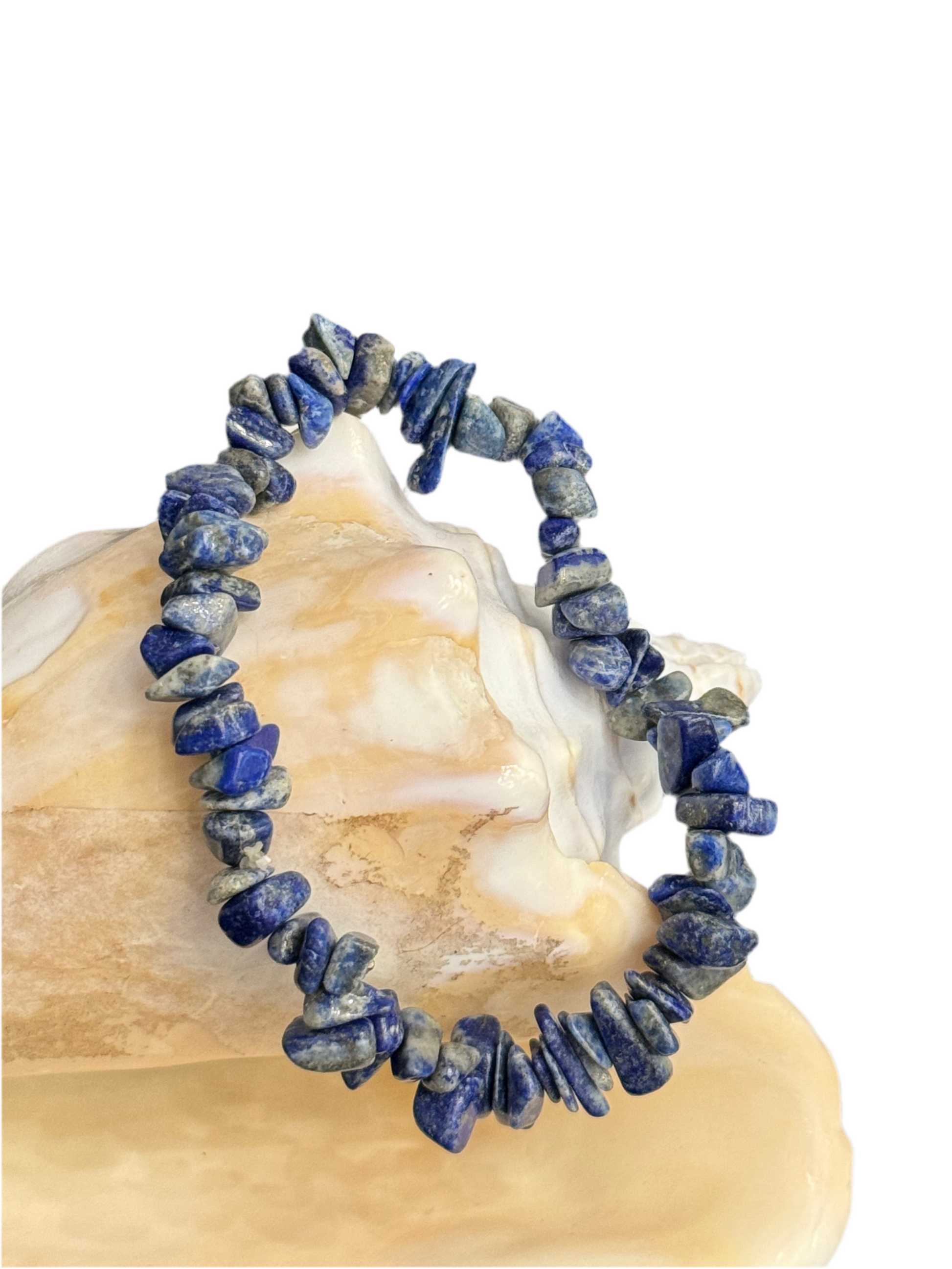 Lapis Lazuli Tumbled Chips Bracelet