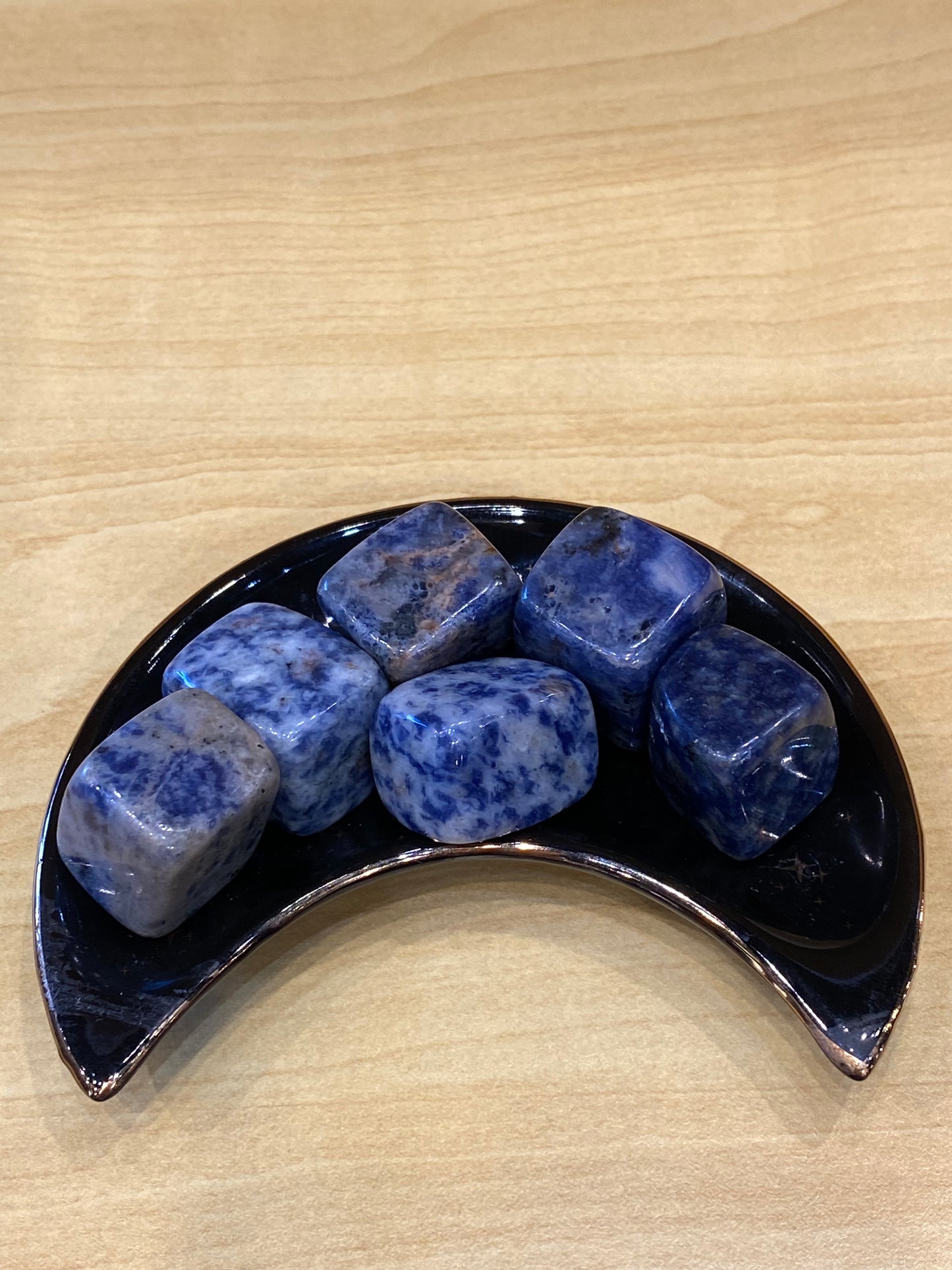 Sunset Sodalite Cubed Polished Tumbled Stone 1pc