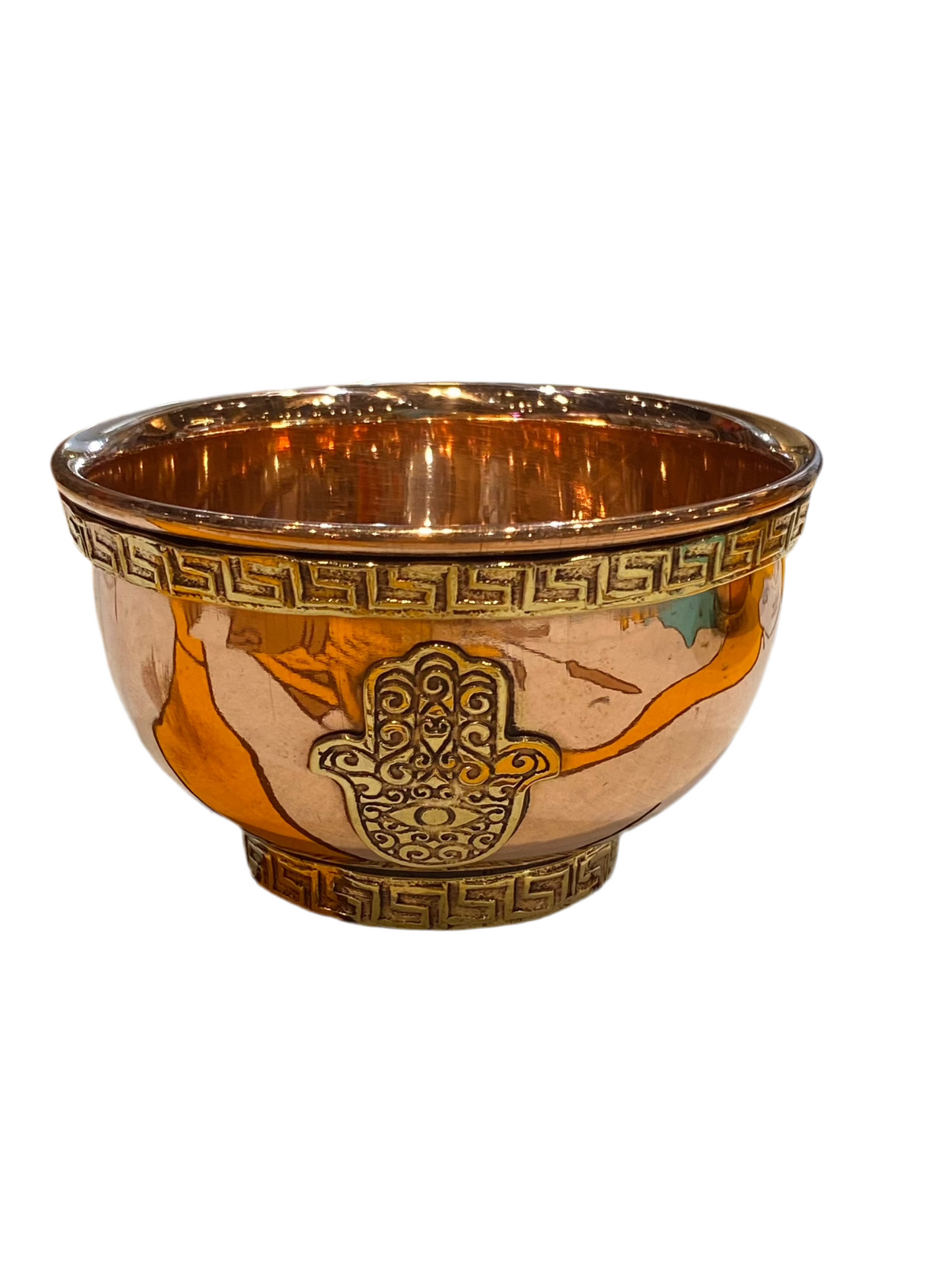 Copper Offering Bowl Hamsa