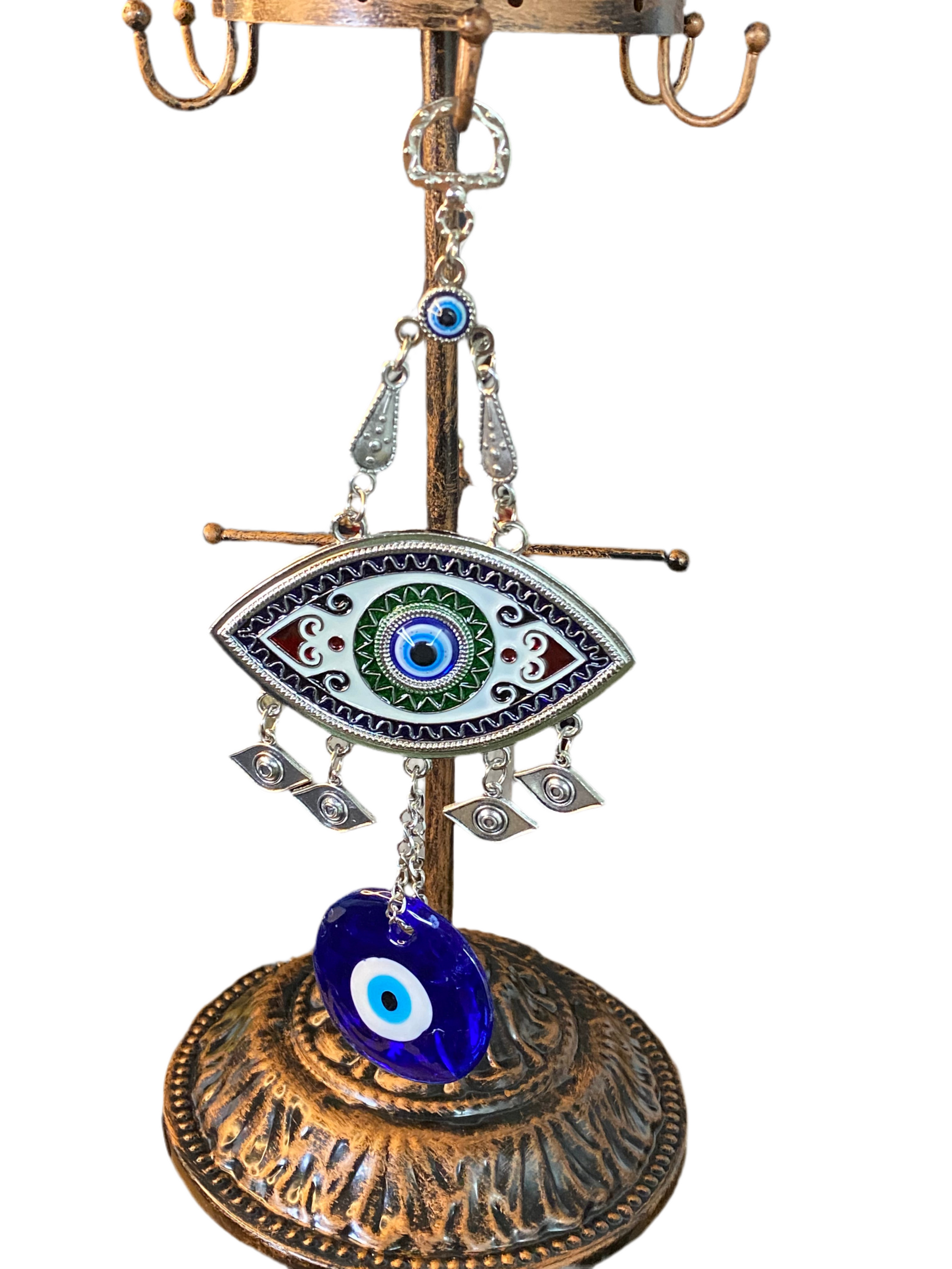 Green Red and White Evil Eye Door Talisman