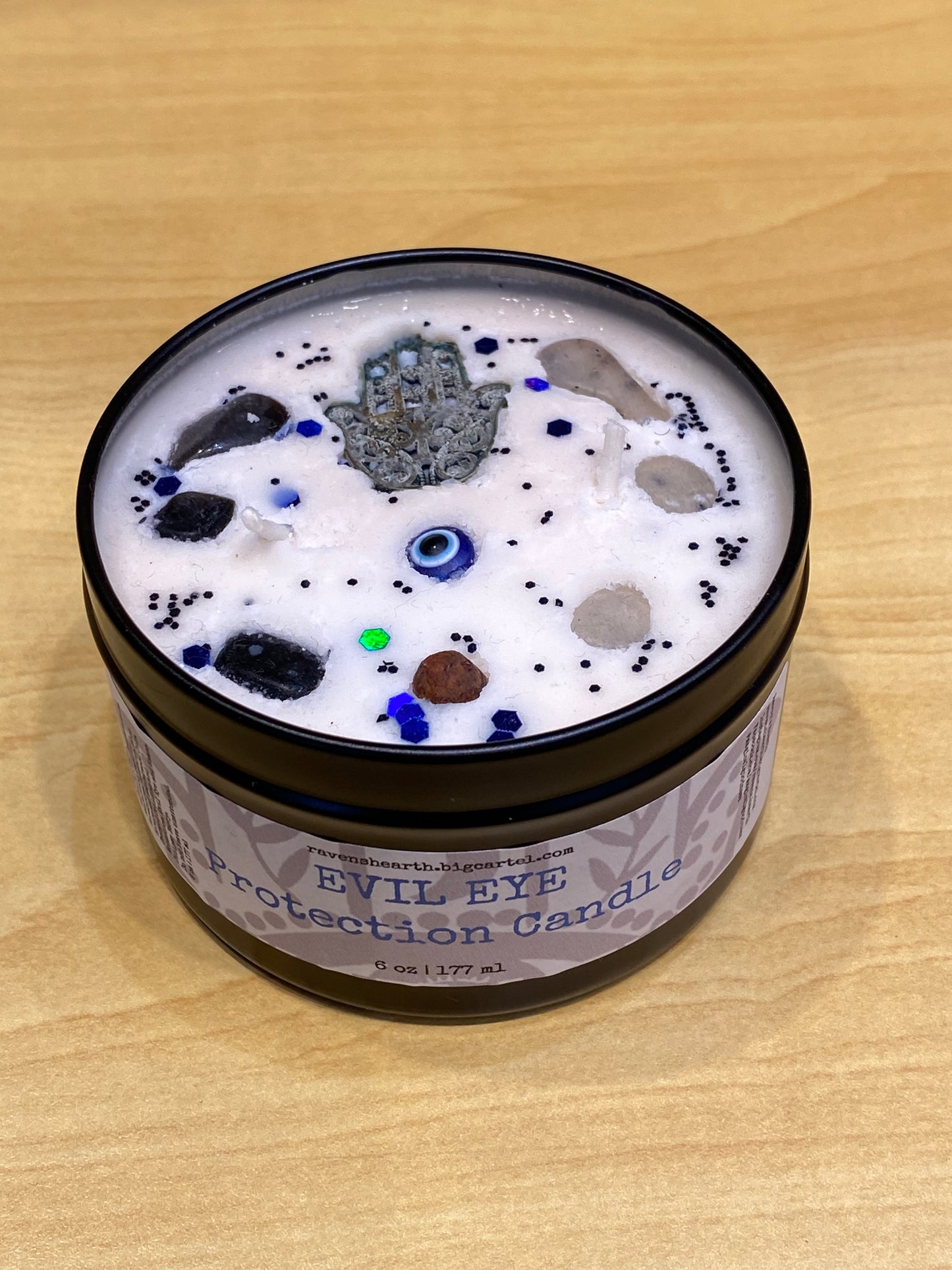Evil Eye Crystal Protection Candle
Raven's Hearth