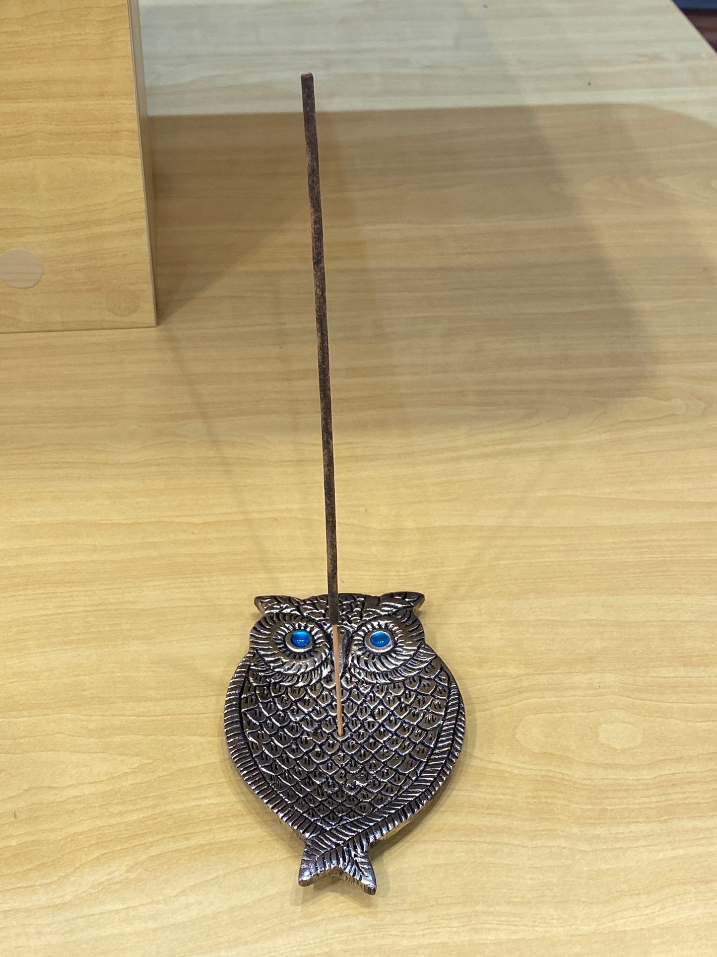 Silver Owl Aluminum Incense Burner