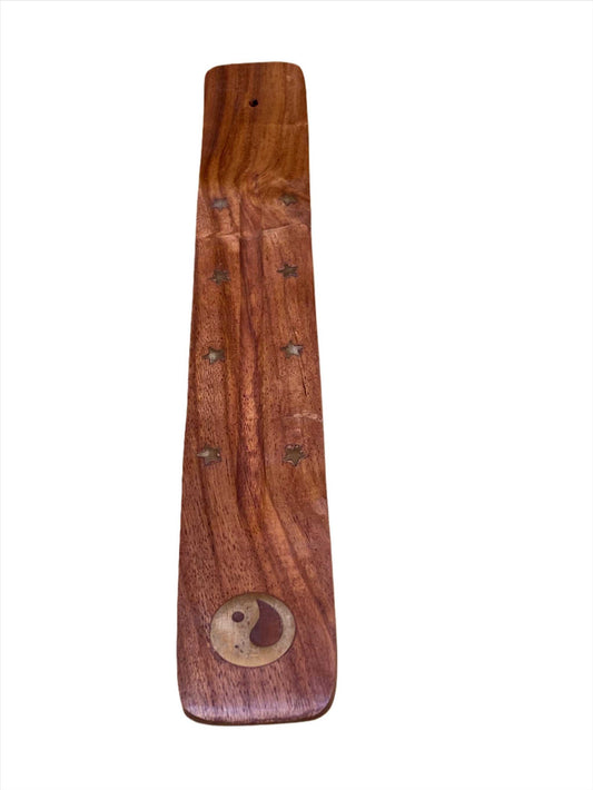 Wooden Ash Catcher Incense Holder Yin Yang