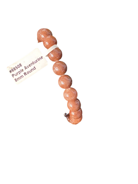 Purple Aventurine Beaded Bracelet with soothing and elegant design for spiritual growth.