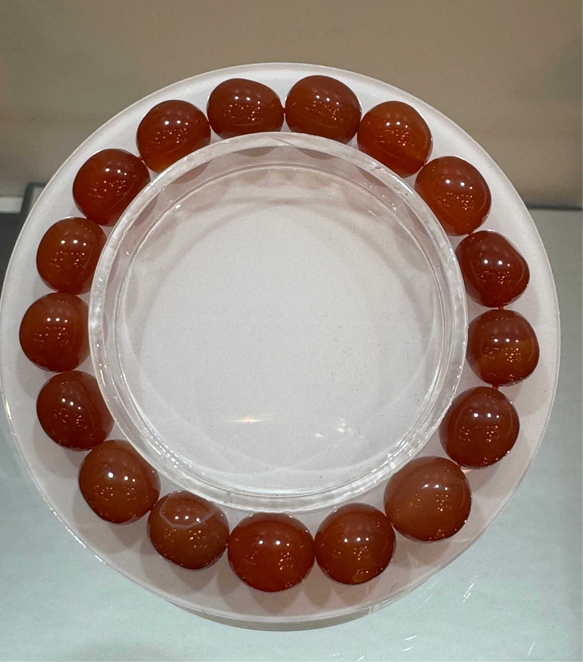 Fire Agate Gemstone Bracelet 8mm