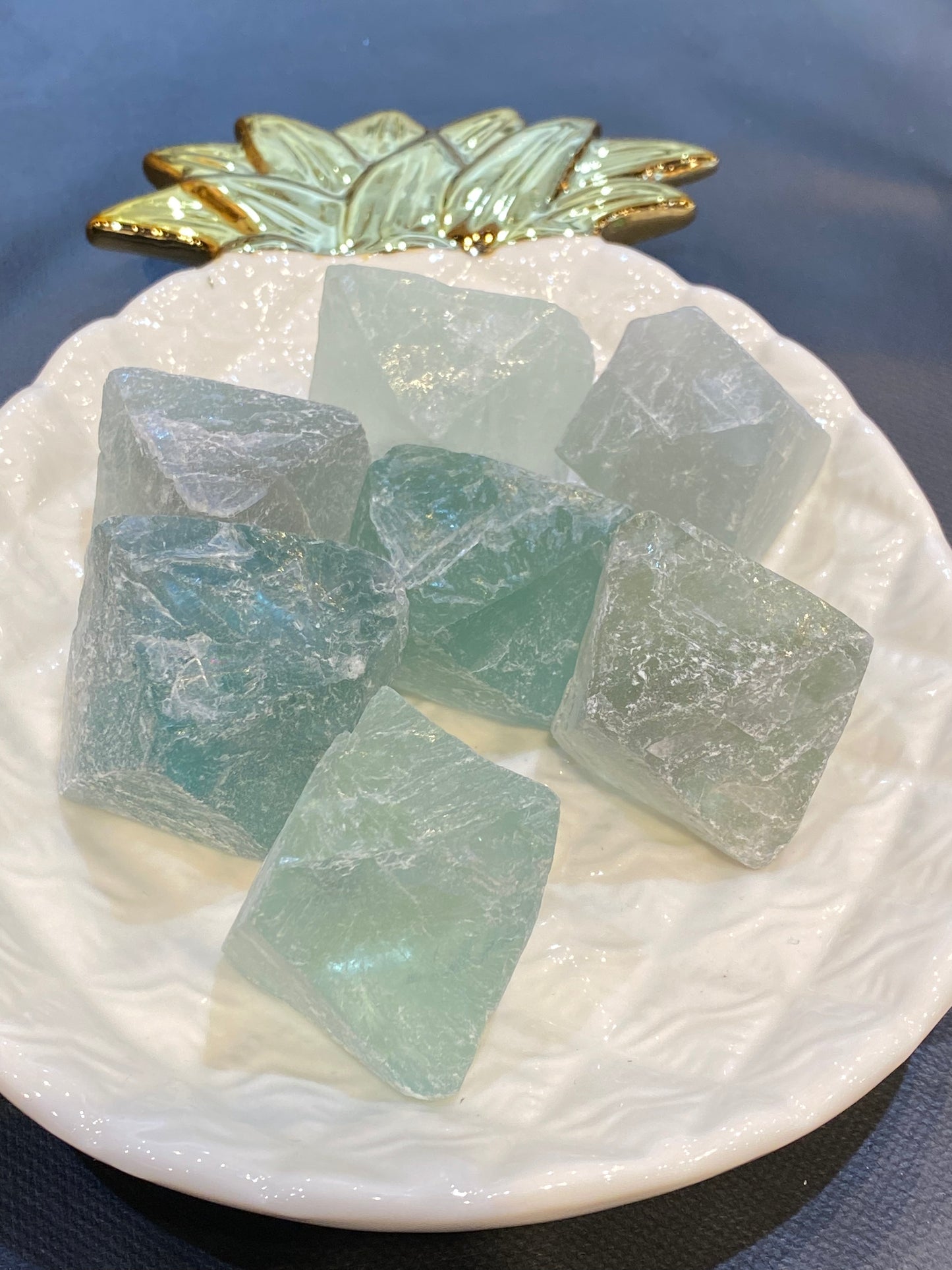 Large Natural Raw Fluorite Octahedron 1pc