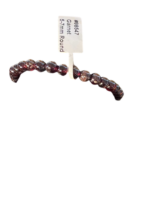 Garnet Beaded String Bracelet