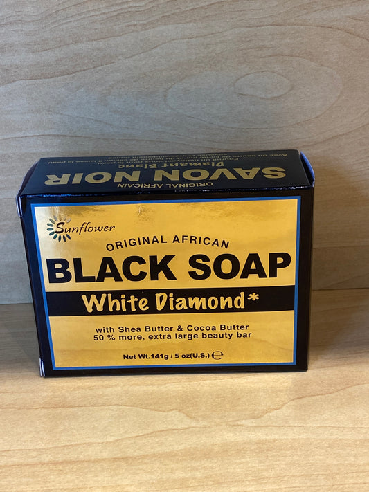 Sunflower Original African Black Soap White Diamond