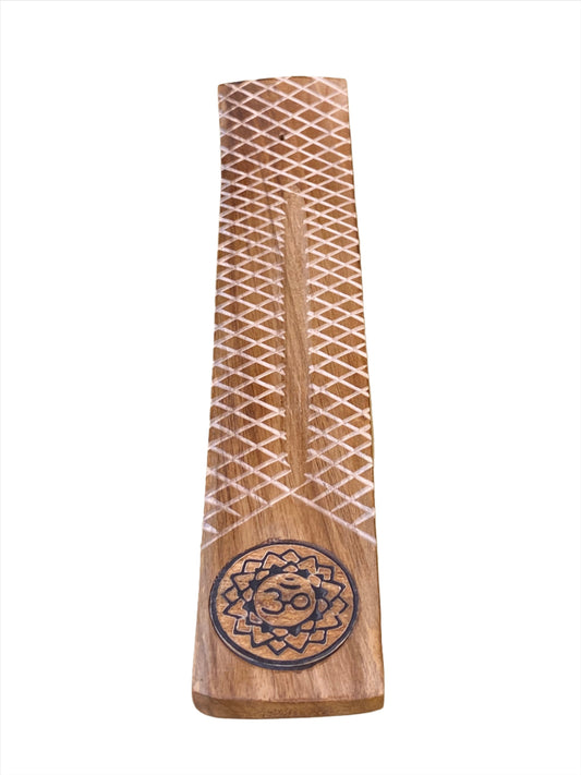 Om Lotus Flower Wood Ash Incense Burner