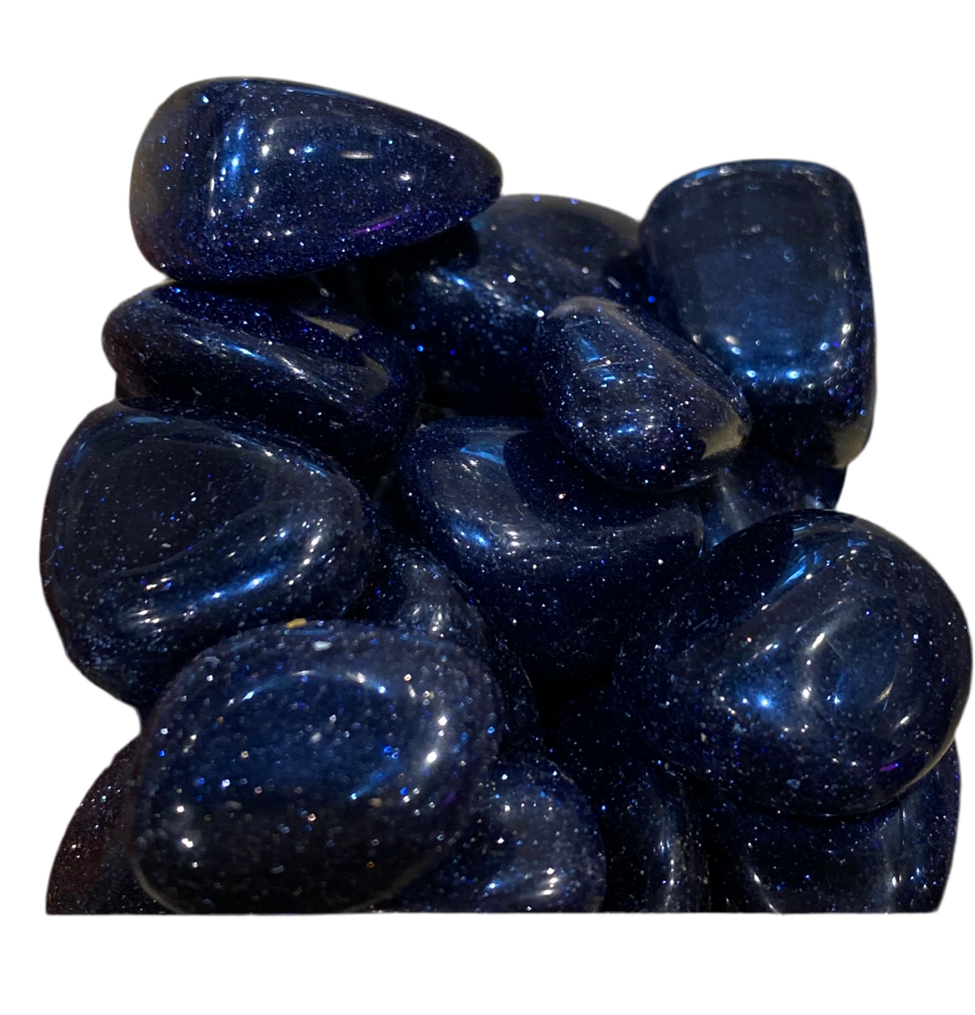 Blue Goldstone Tumbled Stone