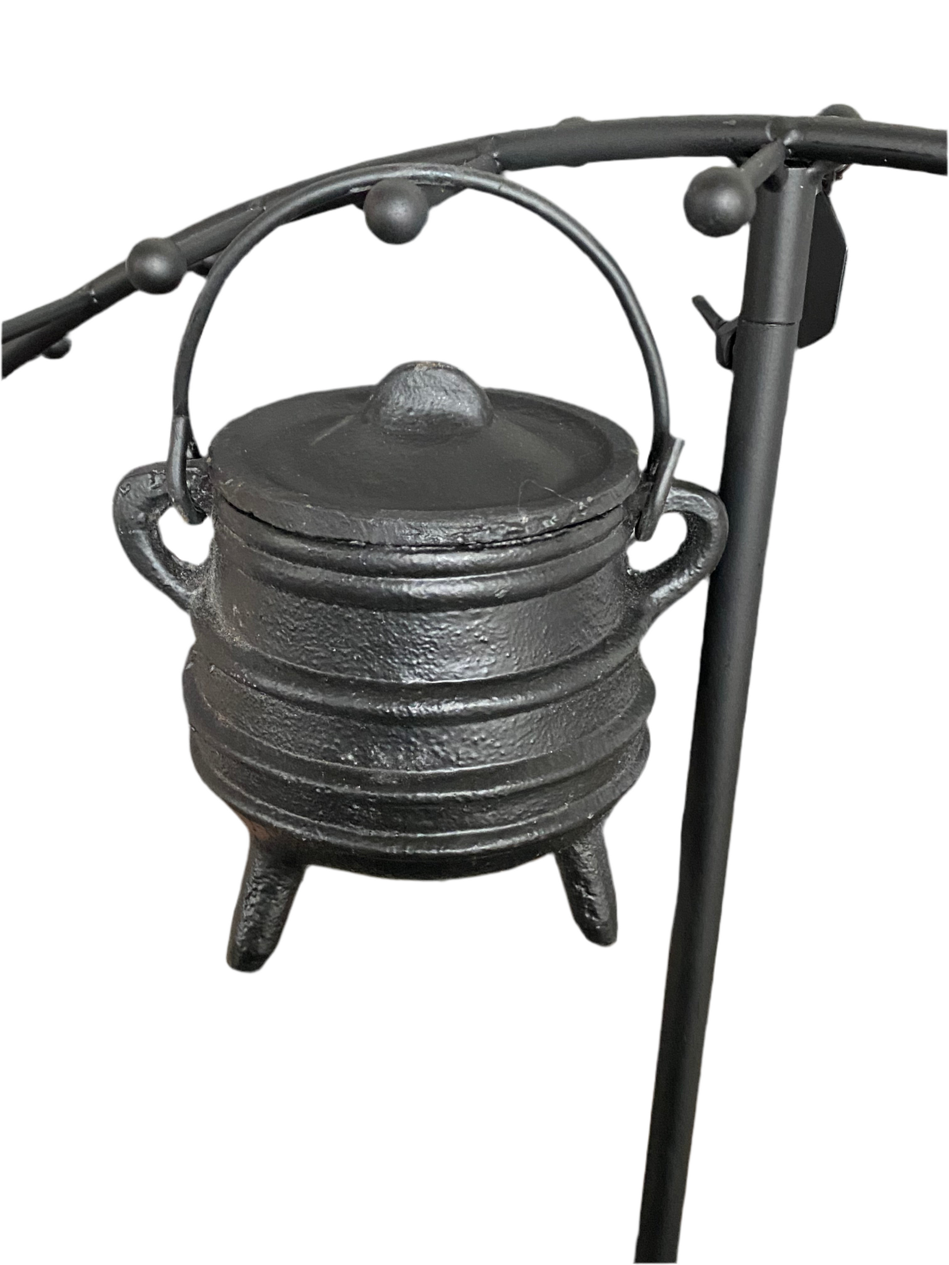 Cast Iron Triple Ring Cauldron for spiritual and ritual practices.