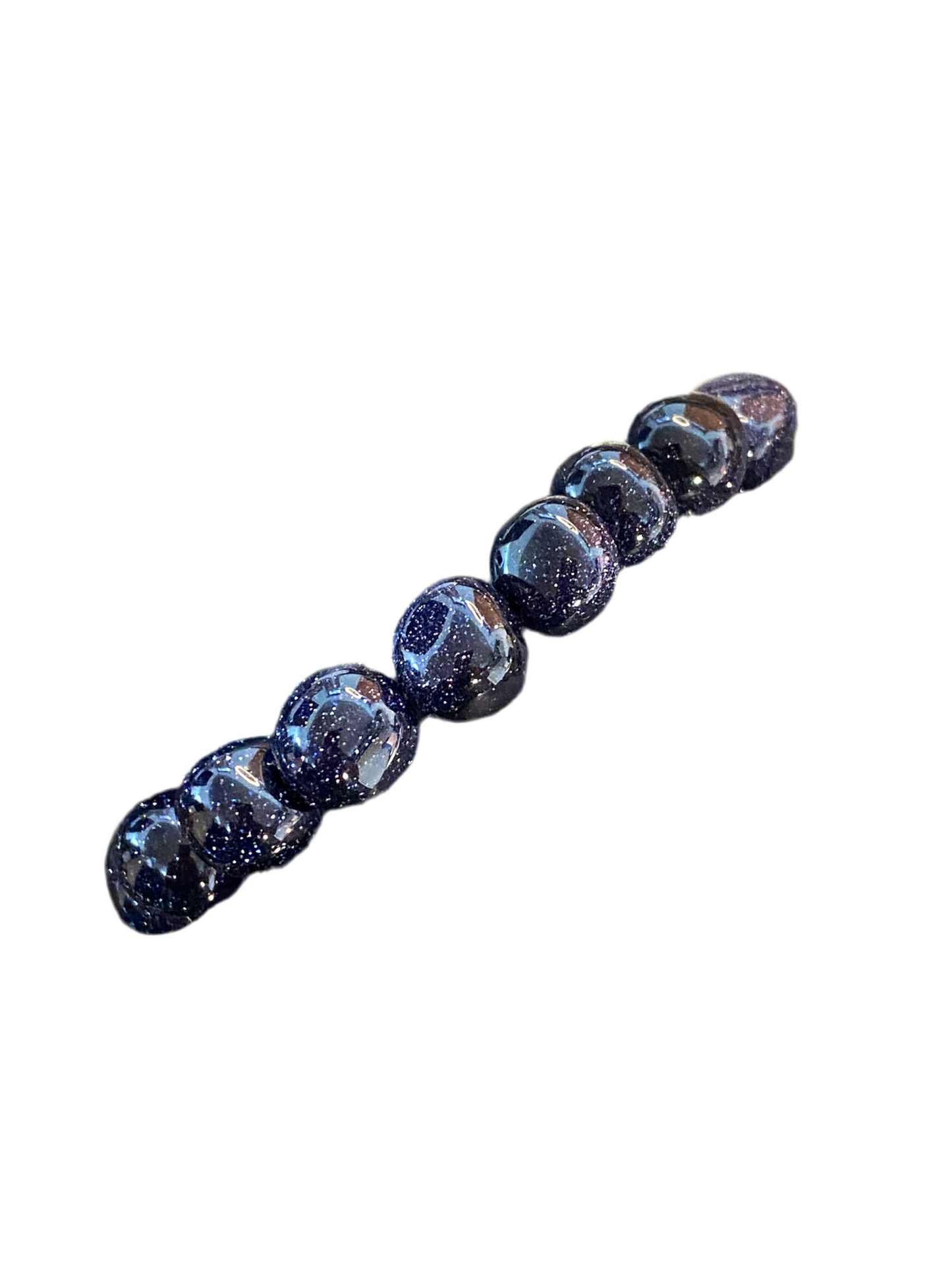 Blue Goldstone Beaded String Bracelet