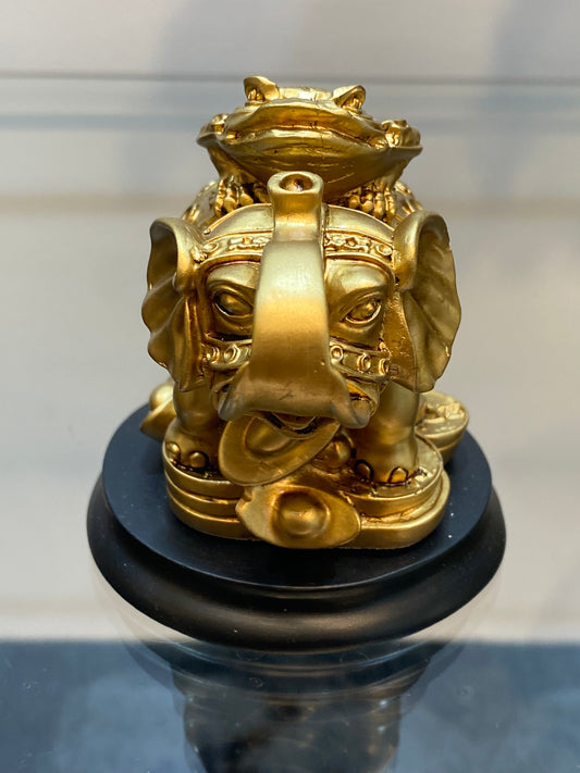 Feng Shui Frog with Elephant For Success, Victory, Leadership, Fortune, Wish Fulfillment