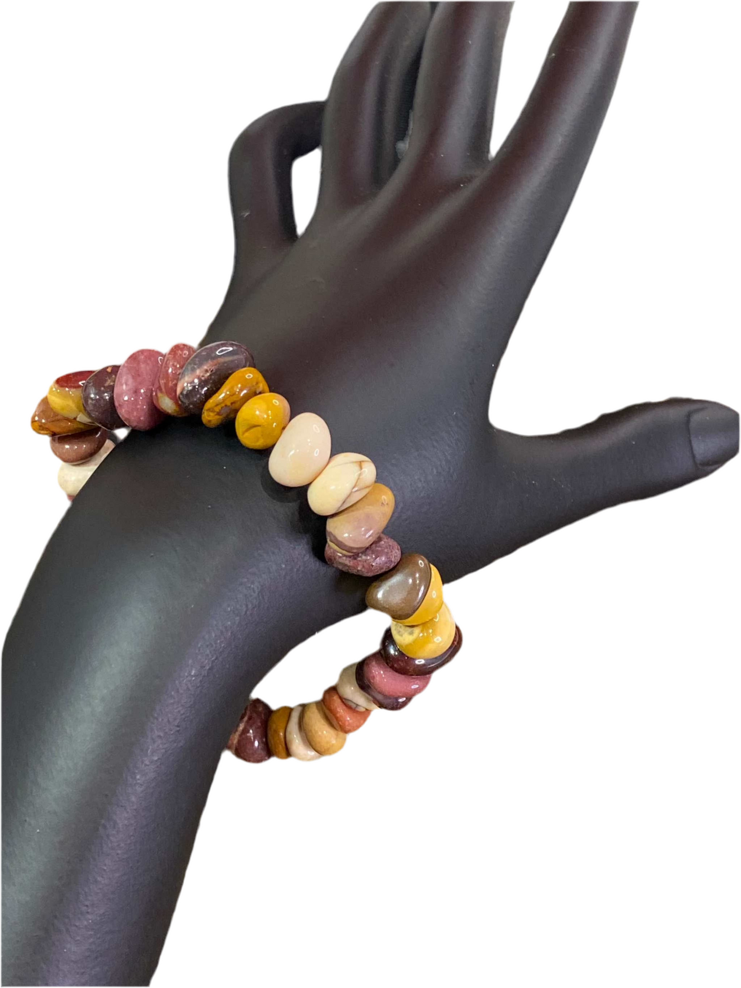 Mookaite Jasper Tumbled Beaded Bracelet