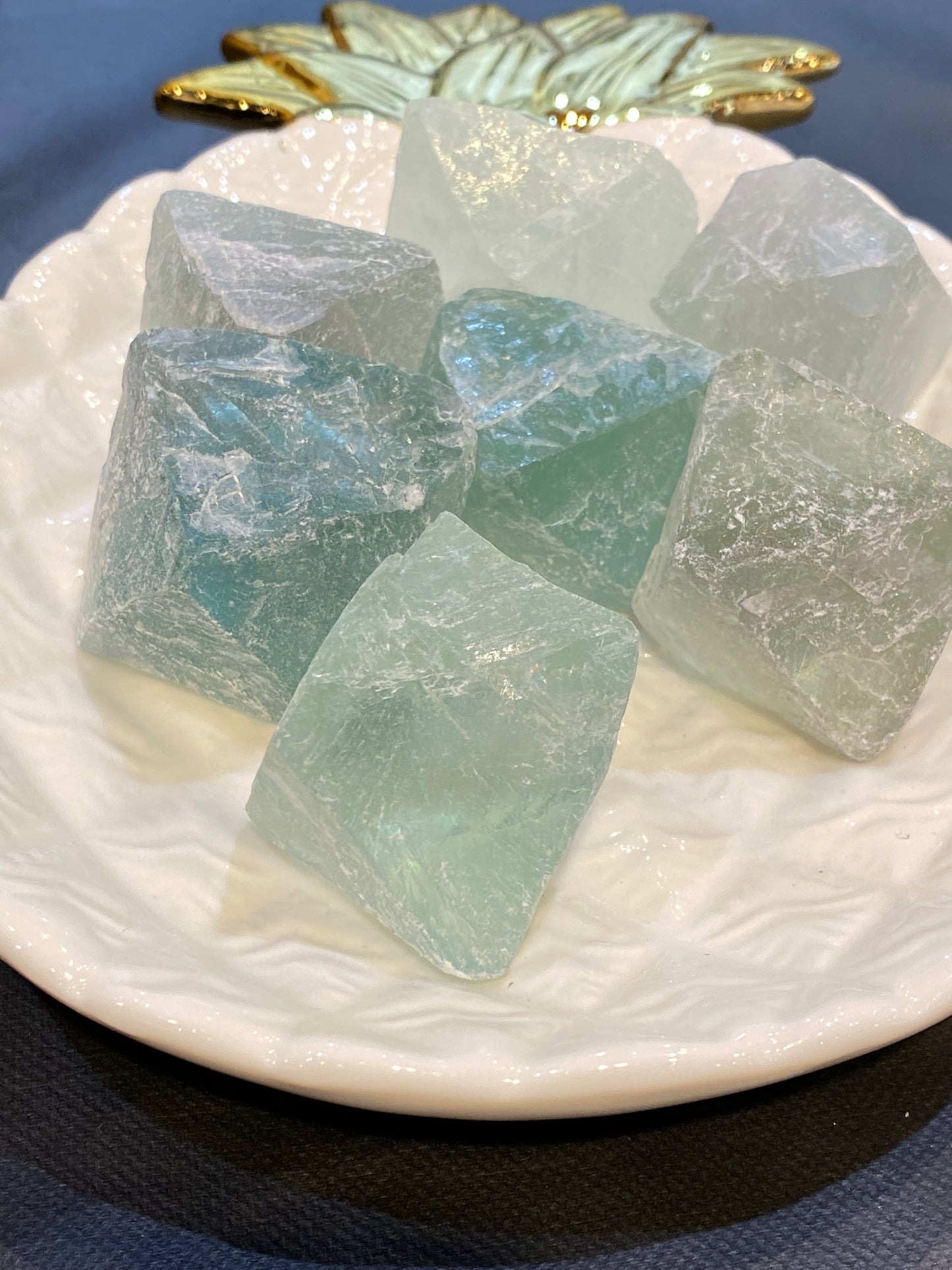 Large Natural Raw Fluorite Octahedron 1pc