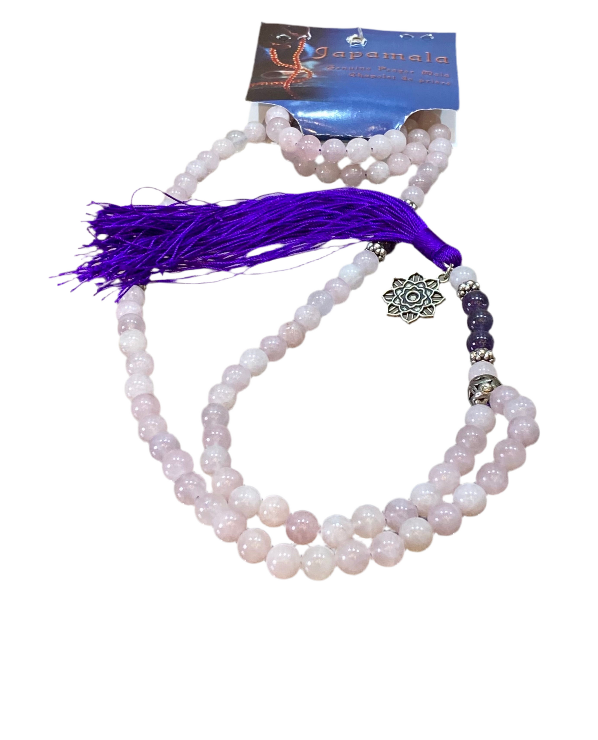 Rose Quartz and Amethyst Prayer Mala