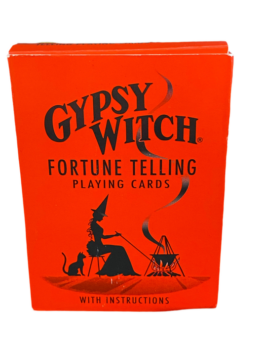 Gypsy Witch Fortune Telling Playing Cards box with mystical imagery.