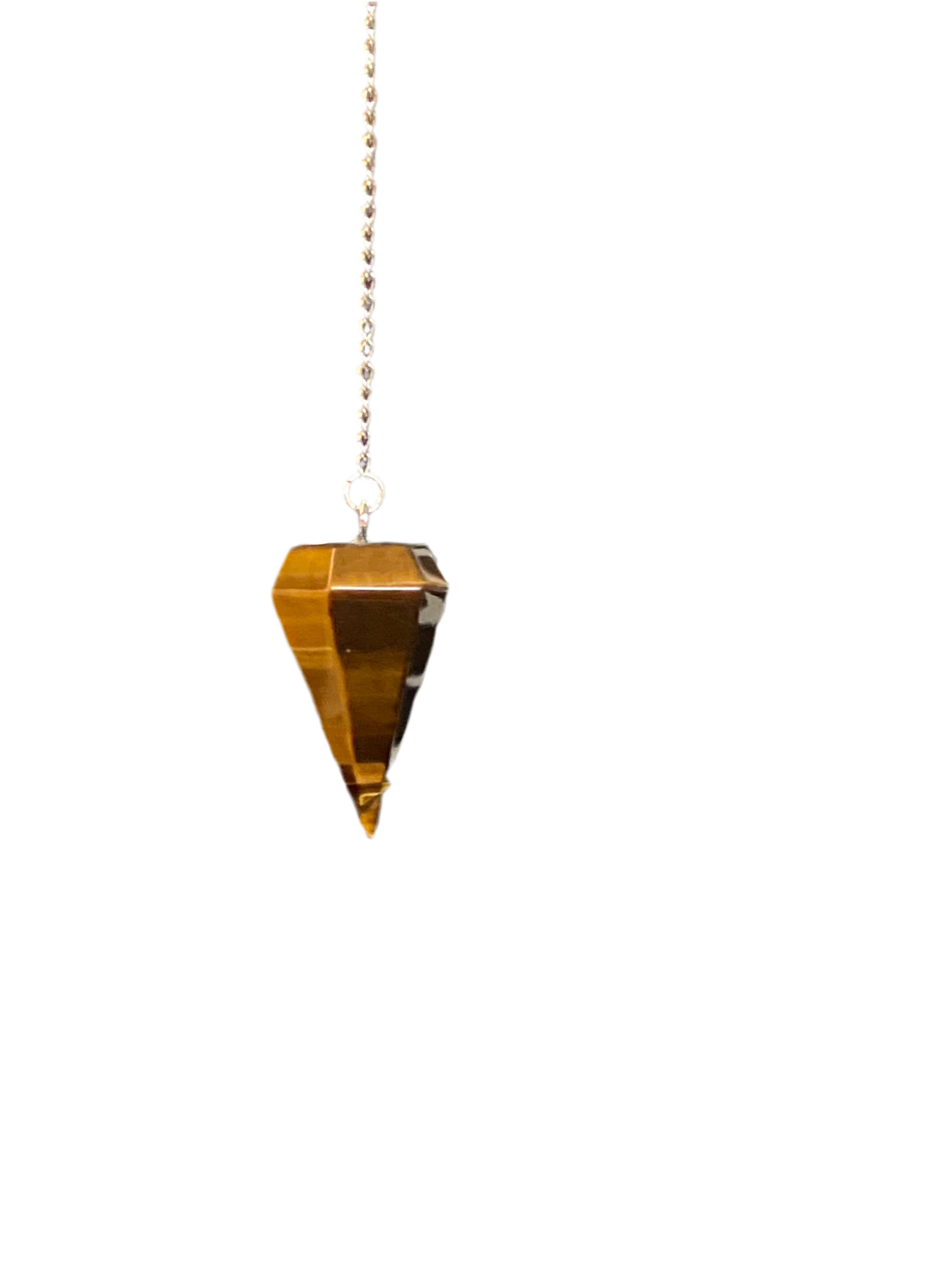 Tigers Eye Point Pendulum for spiritual guidance and healing.