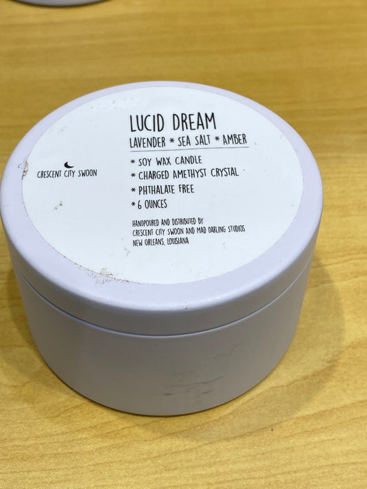 Cresent City Swoon Lucid Dream Lavender, Sea Salt and Amber Soy Wax Candle