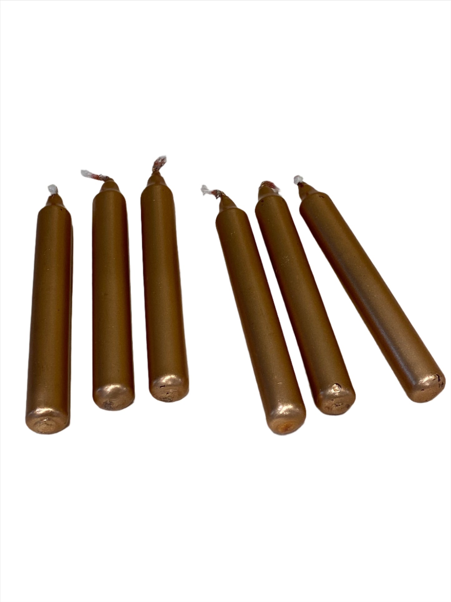 Gold Painted Candles 6pcs