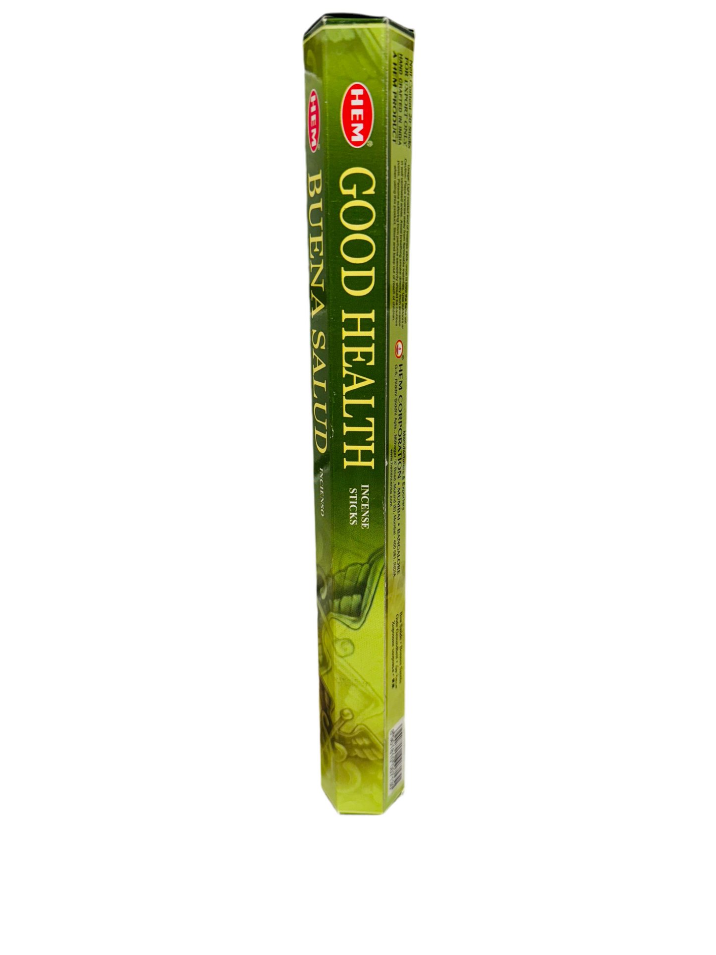 HEM Good Health Incense package with green design promoting wellness and balance.