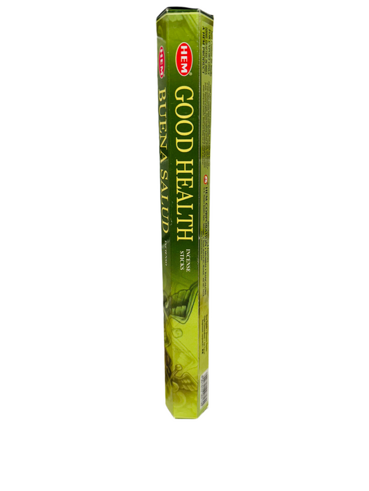 HEM Good Health Incense package with green design promoting wellness and balance.