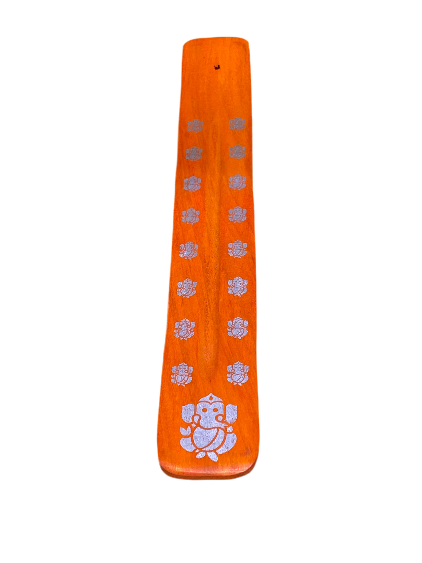 Wooden Incense Stick Holder Ganesha Orange